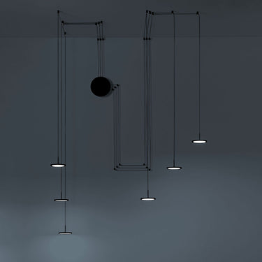 Mystery sospensione 6 luci 42w 3000k - 4000k Vivida international Lampade a sospensione